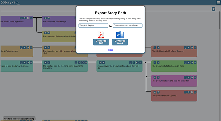 Explore branching paths of your story